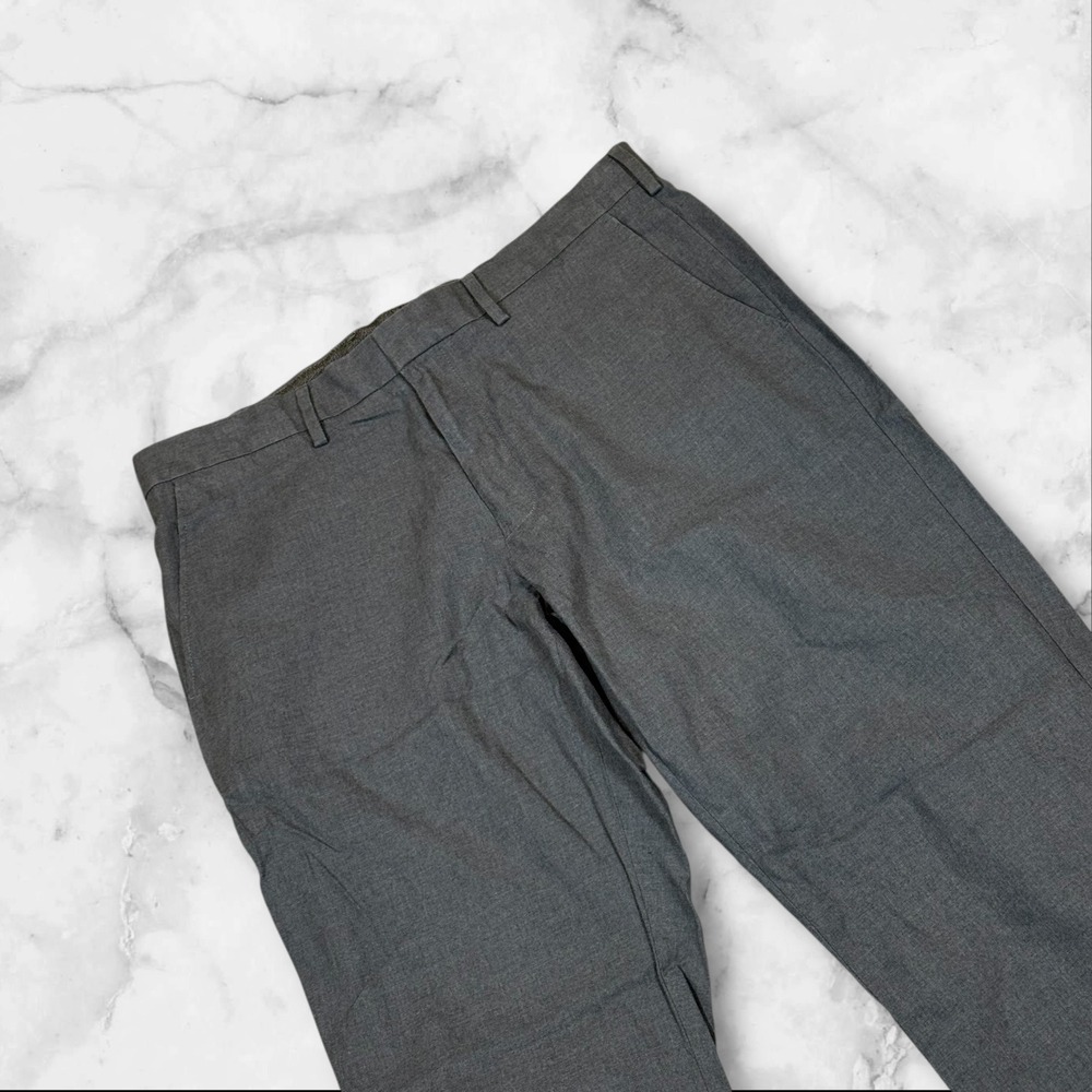 J Crew Bowery Classic Fit Gray Cotton Dress Pants Mens W34 L30